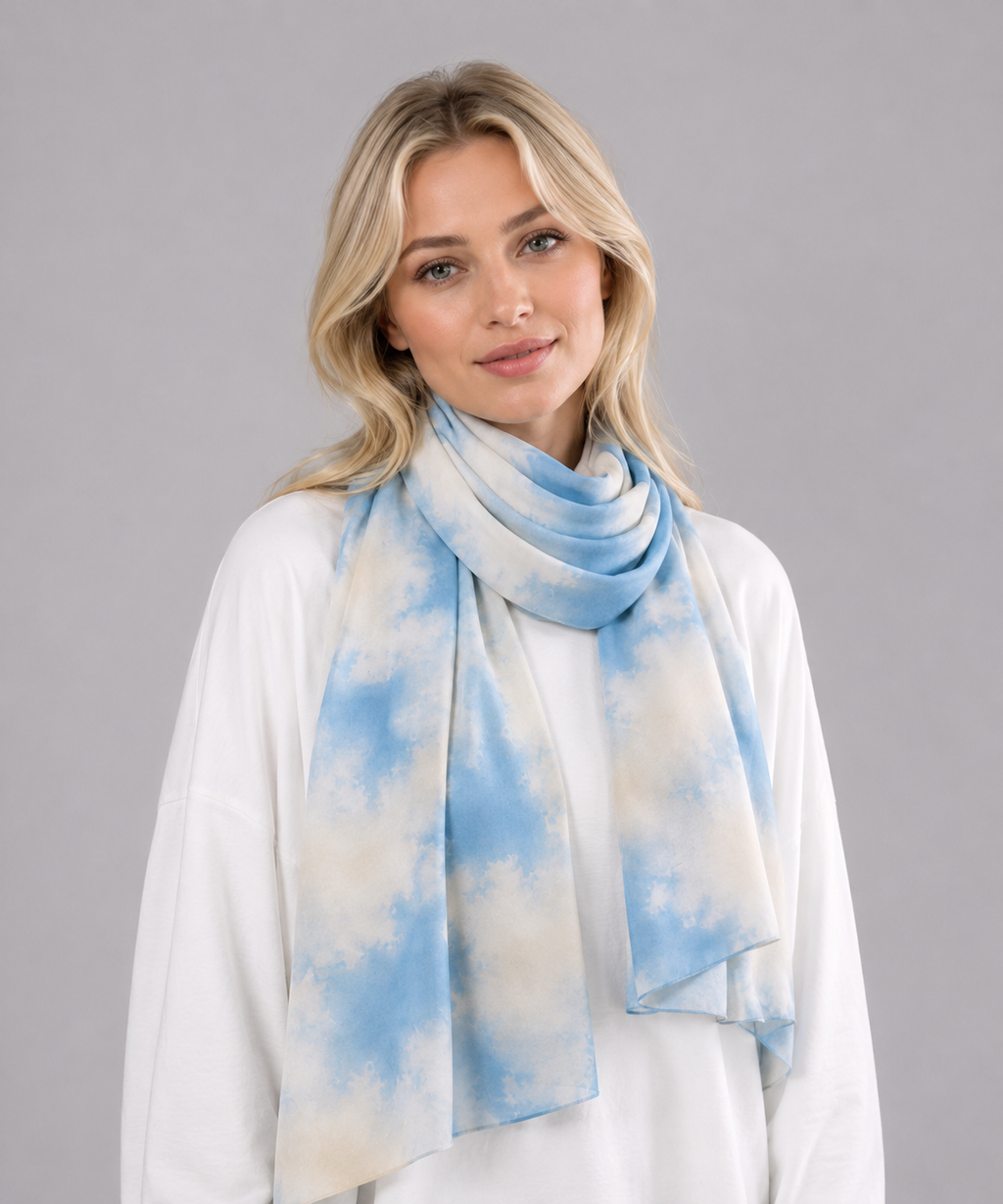 Bedruckter Chiffon Hijab-Schal — Le Voile