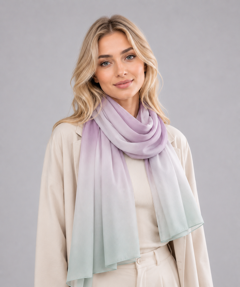 Bedruckter Chiffon Hijab-Schal — Le Voile