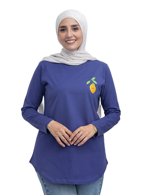 Blueberry-Design 3 Printed Long-Sleeve