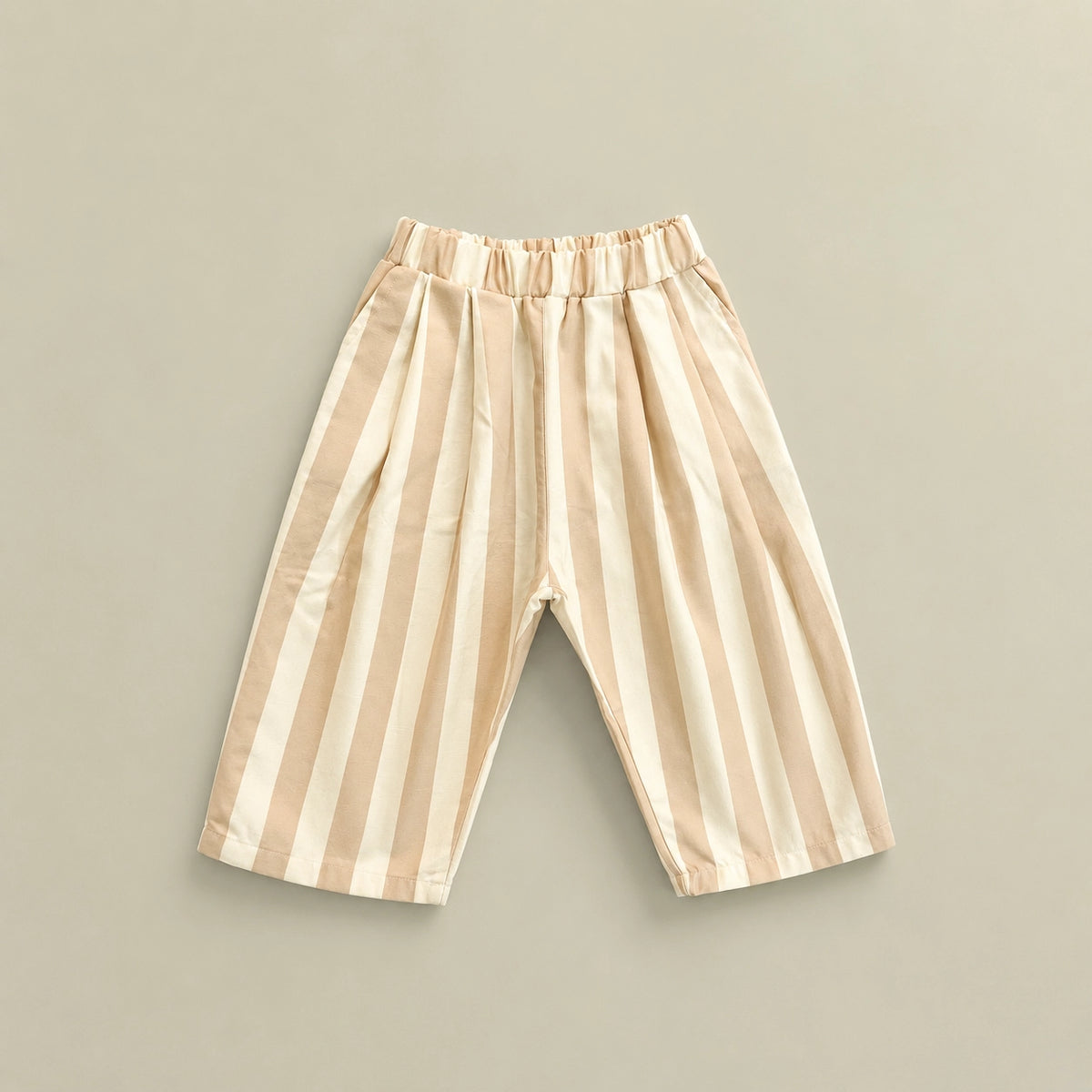 Straight pants beige stripes
