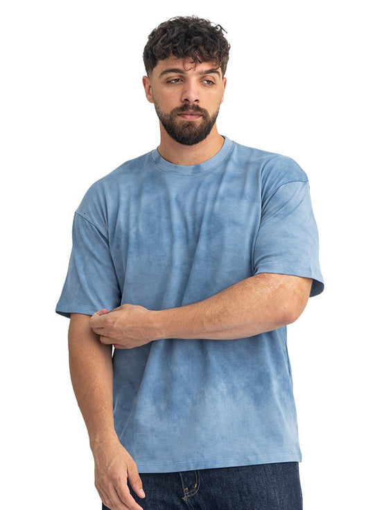 Indigo TieDie-Oversize Round T-Shirt