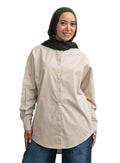 Latte Over Size Oxford Shirt