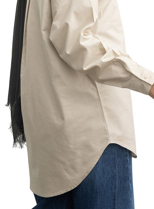 Latte Over Size Oxford Shirt