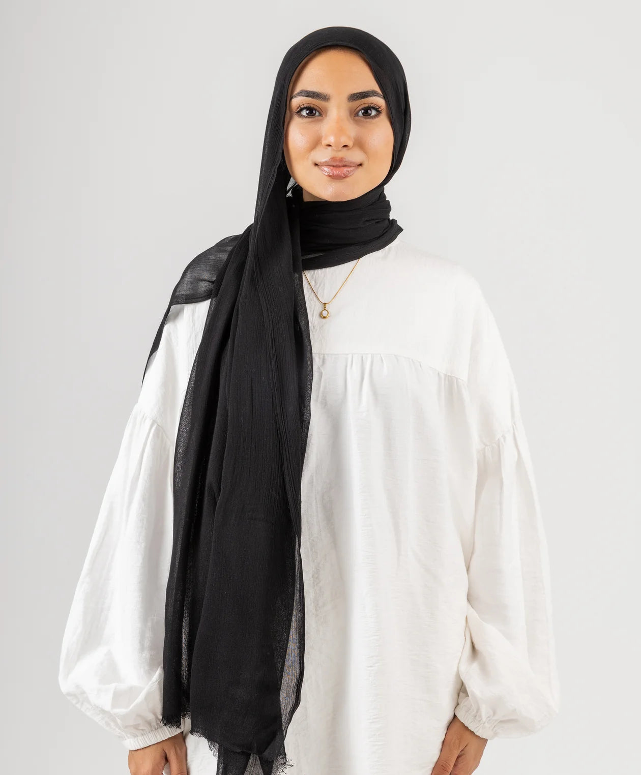Elegance Crinkled Cotton Scarf