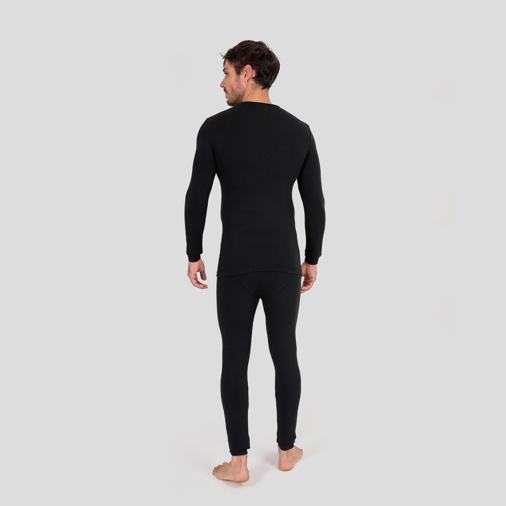 Men's Thermal Base Layer Set — Long-Sleeve Top & Bottoms, Modal