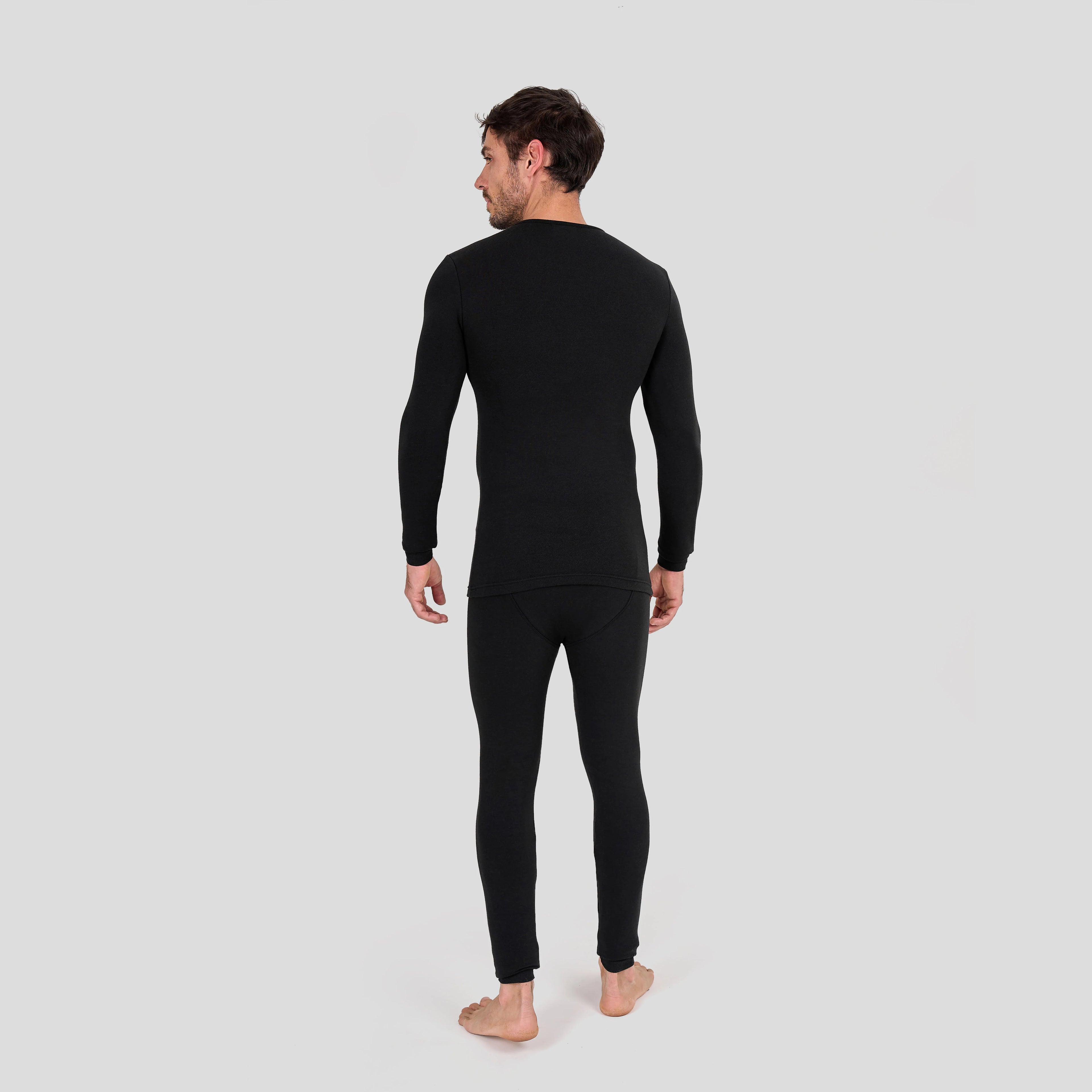 Men's Thermal Base Layer Set — Long-Sleeve Top & Bottoms, Modal