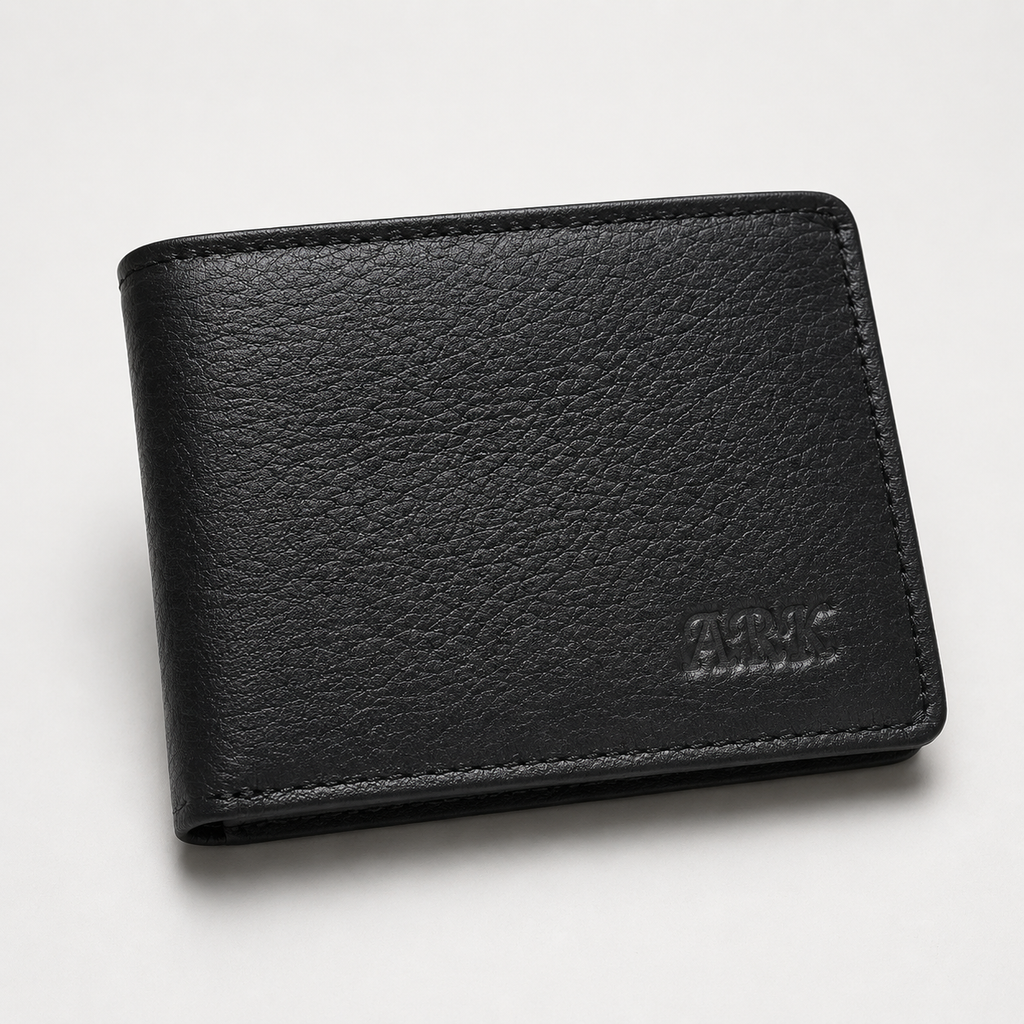 Men's Compact Genuine Leather Bifold Wallet — 9 Card Slots