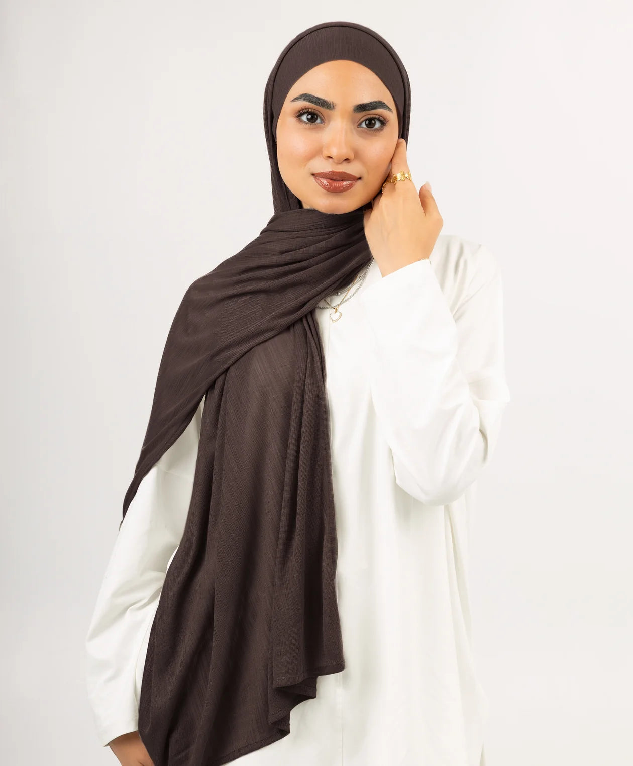 Kuwaiti Cotton-Lycra Hijab Set — Scarf & Bandana