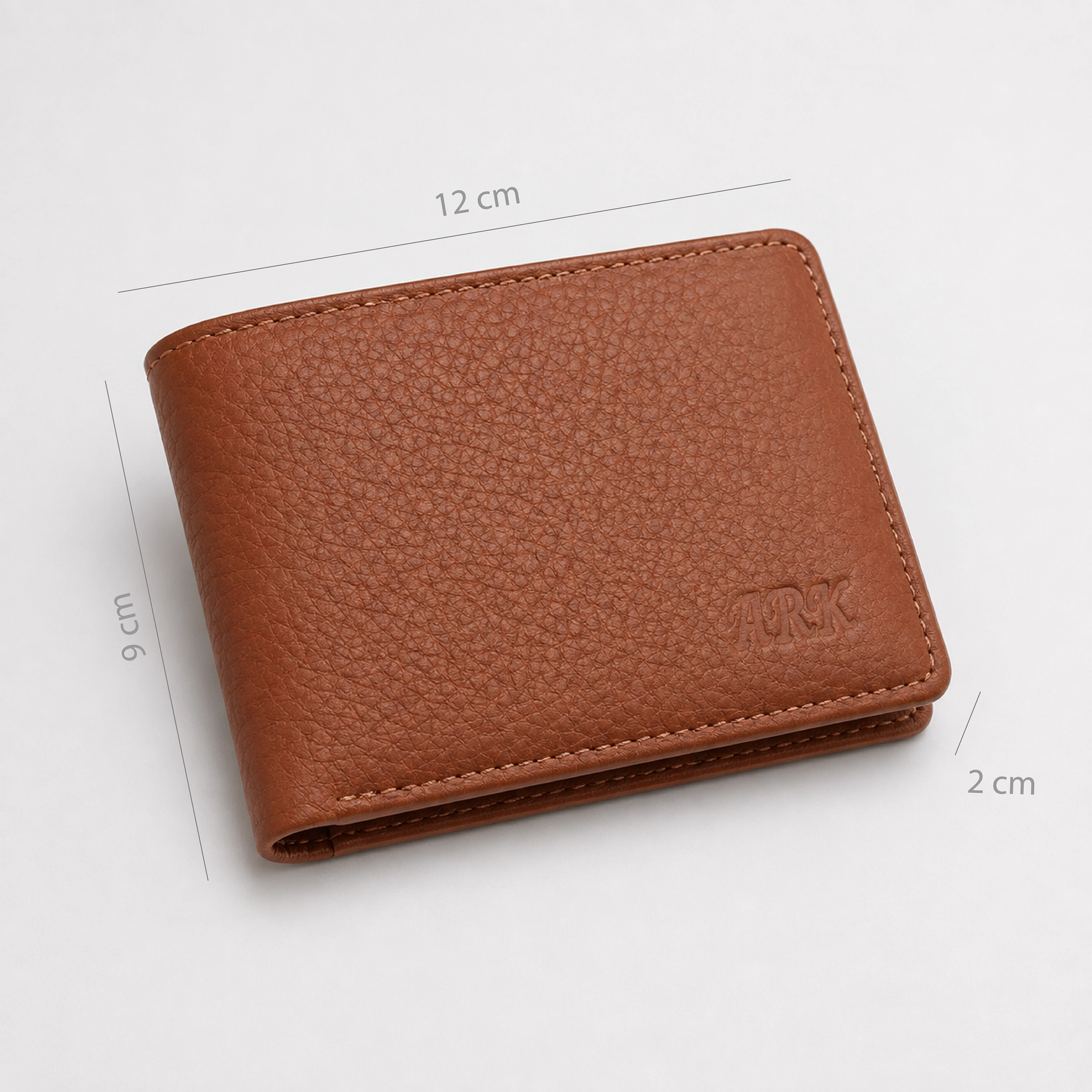 Men's Genuine Leather Bifold Wallet — 10 Card Slots & Removable ID Holder