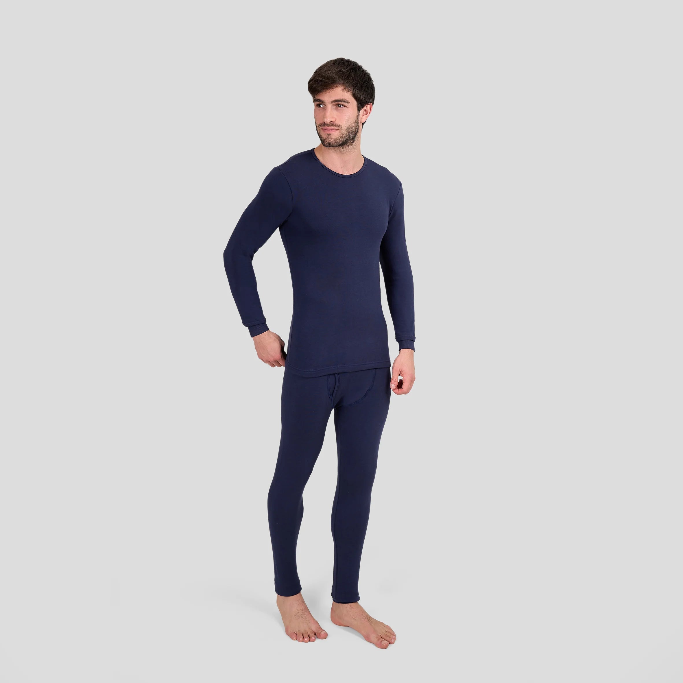 Men's Thermal Base Layer Set — Long-Sleeve Top & Bottoms, Modal