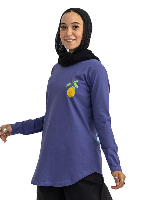 Blueberry-Design 3 Printed Long-Sleeve