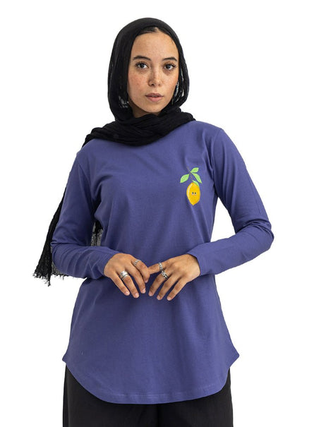 Blueberry-Design 3 Printed Long-Sleeve
