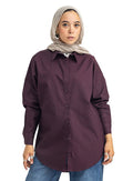 Violet Over Size Oxford Shirt