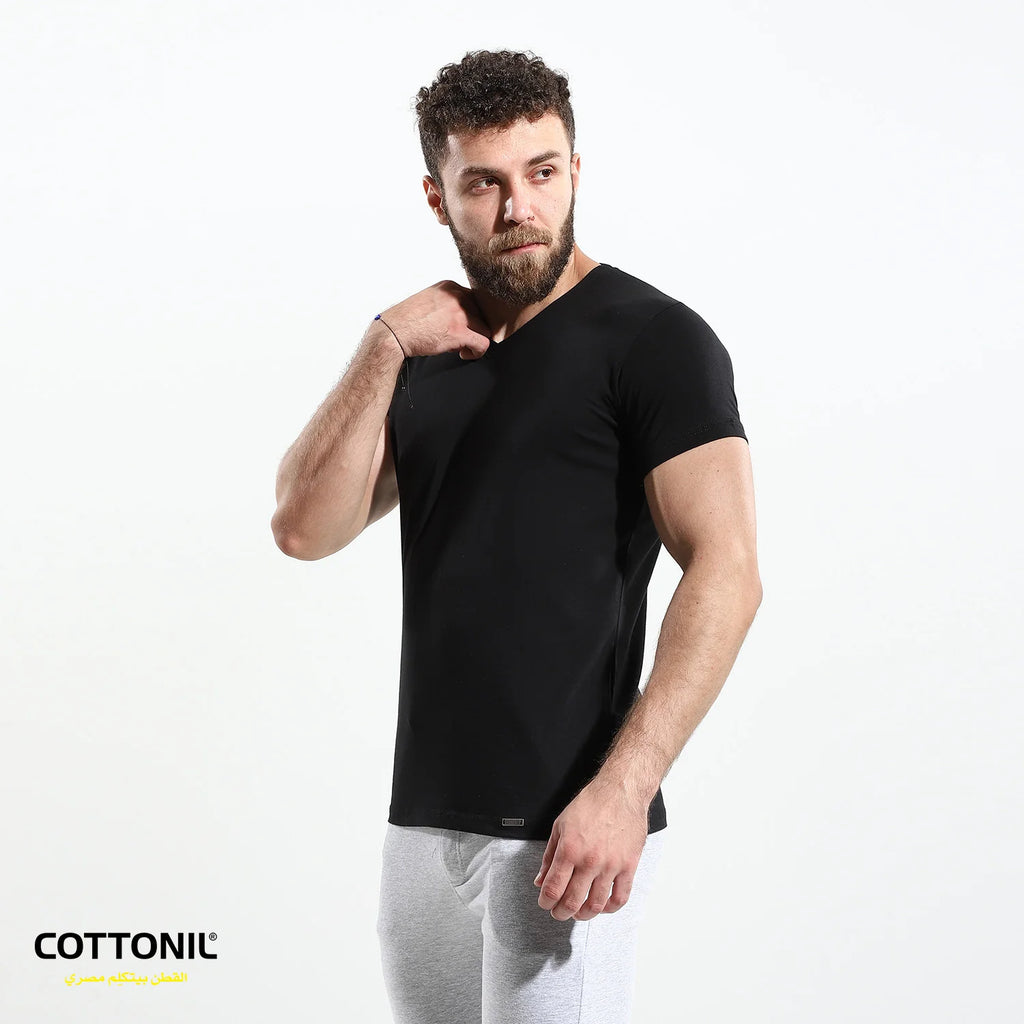 Men’s Cotton Stretch T-Shirt – Black