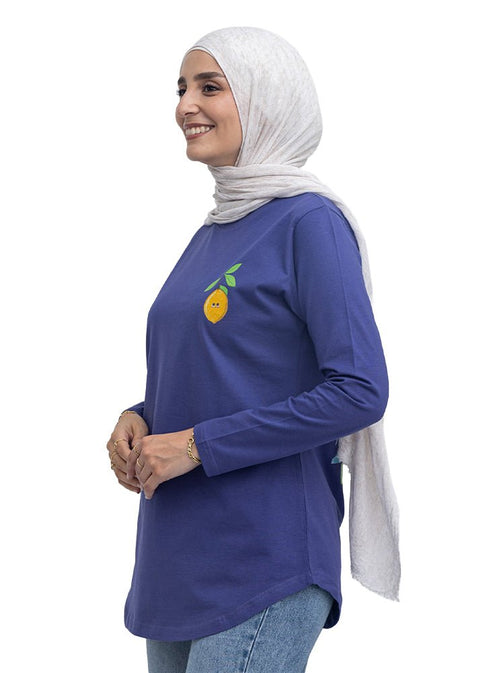 Blueberry-Design 3 Printed Long-Sleeve