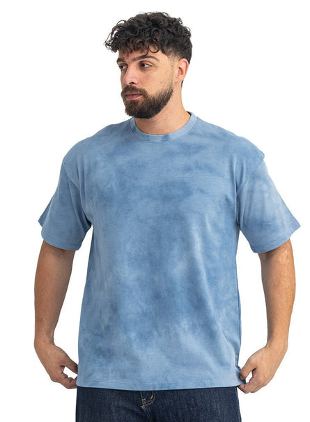 Indigo TieDie-Oversize Round T-Shirt