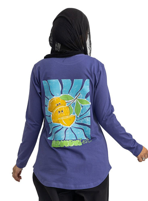 Blueberry-Design 3 Printed Long-Sleeve