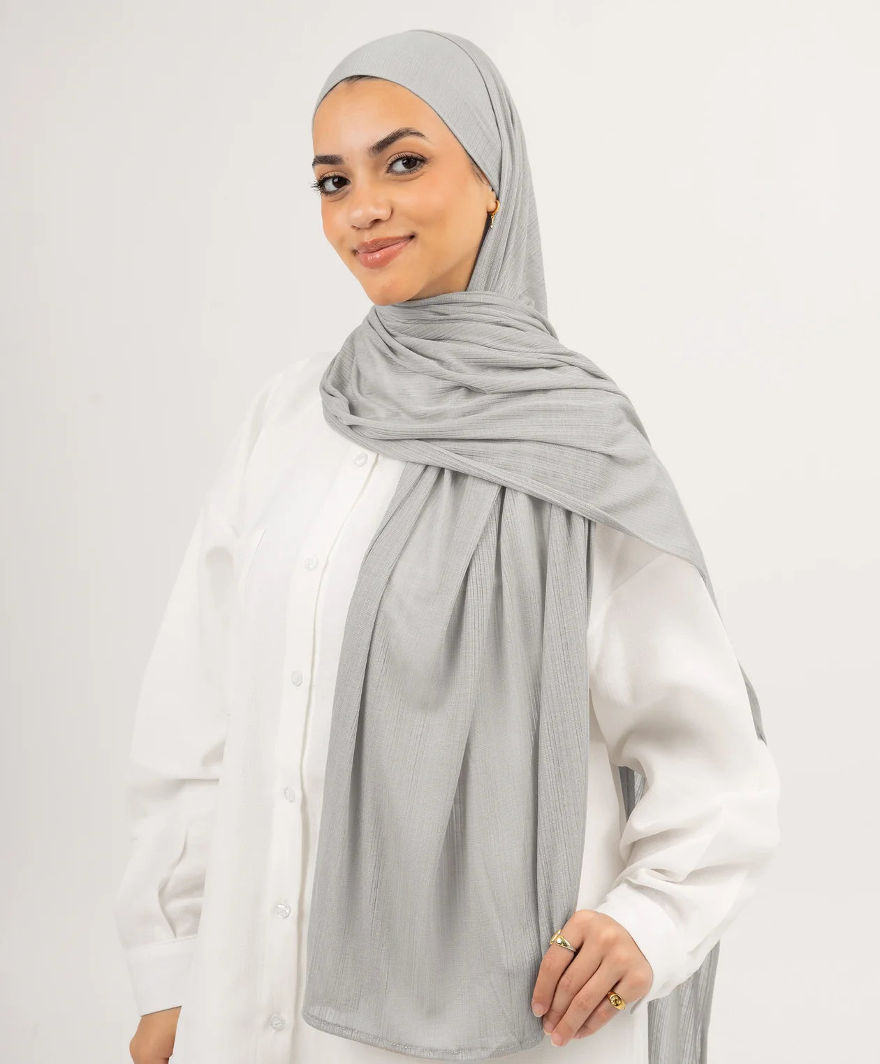 Kuwaiti Cotton-Lycra Hijab Set — Scarf & Bandana