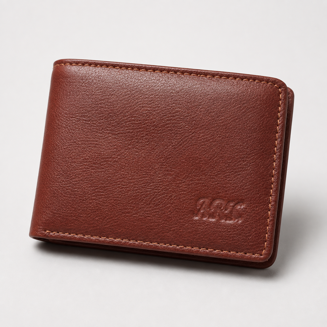 Men's Compact Genuine Leather Bifold Wallet — 9 Card Slots