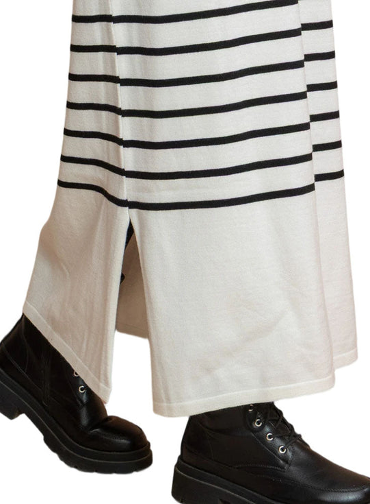 White Long-Striped Dress