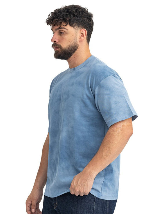 Indigo TieDie-Oversize Round T-Shirt