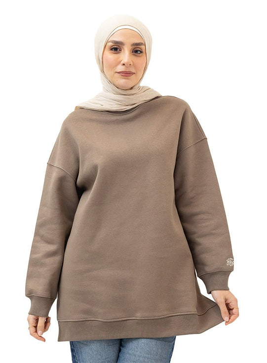 Cappuccino Long V-Over Size Sw-Round