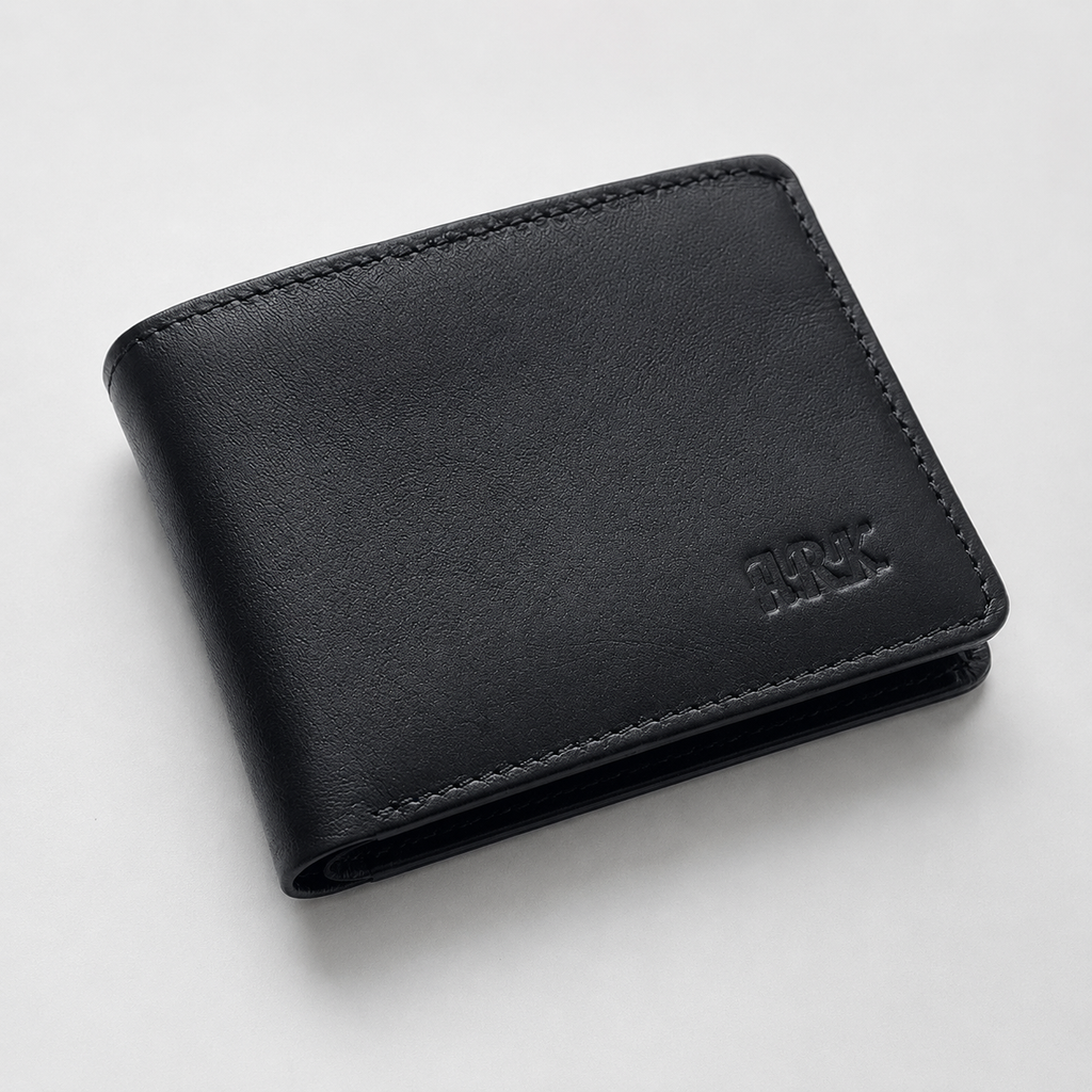 Men's Genuine Leather Bifold Wallet — 9 Card Slots & 3 ID Windows