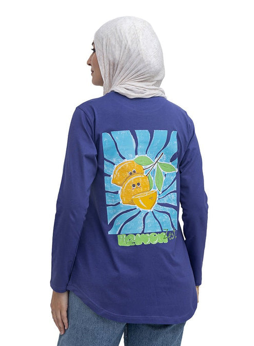 Blueberry-Design 3 Printed Long-Sleeve