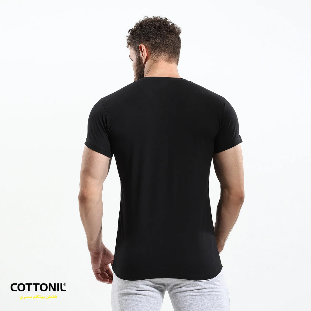 Men’s Cotton Stretch T-Shirt – Black