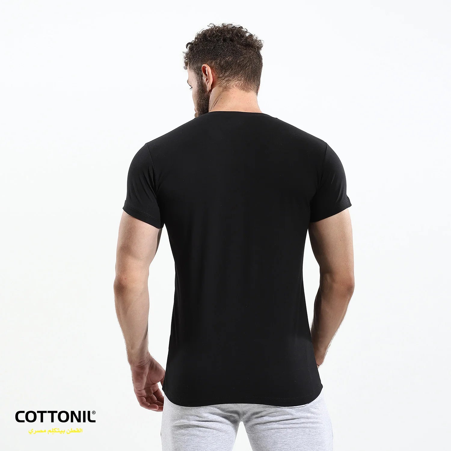 Men’s Cotton Stretch T-Shirt – Black