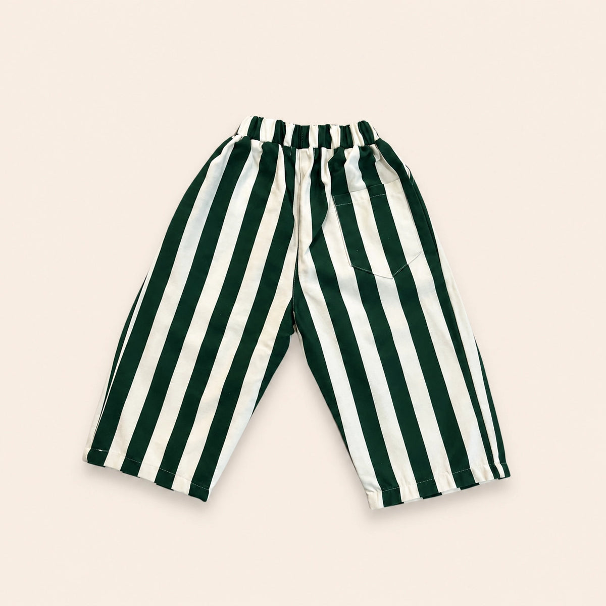 Straight pants green stripes