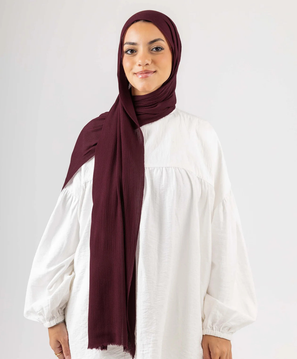 Elegance Crinkled Cotton Scarf