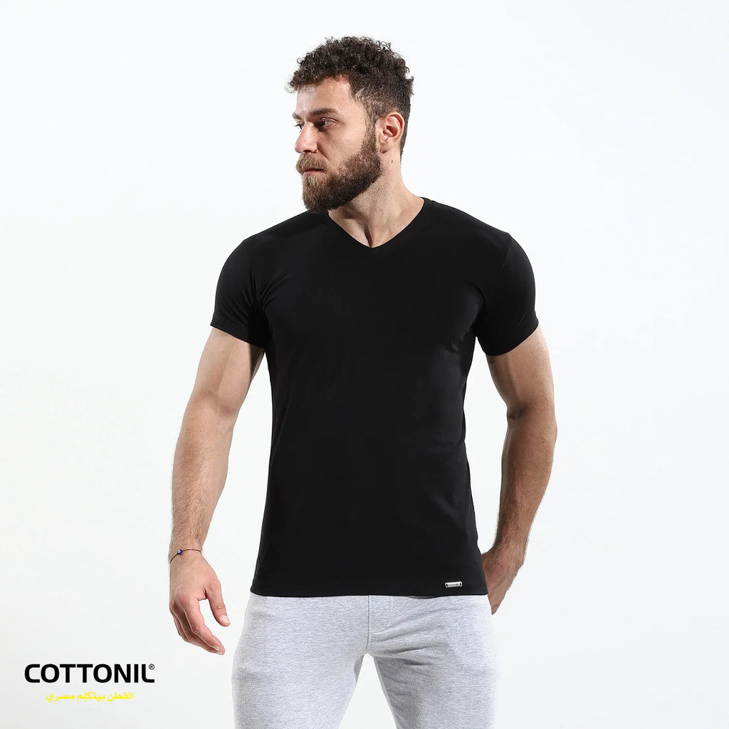 Men’s Cotton Stretch T-Shirt – Black