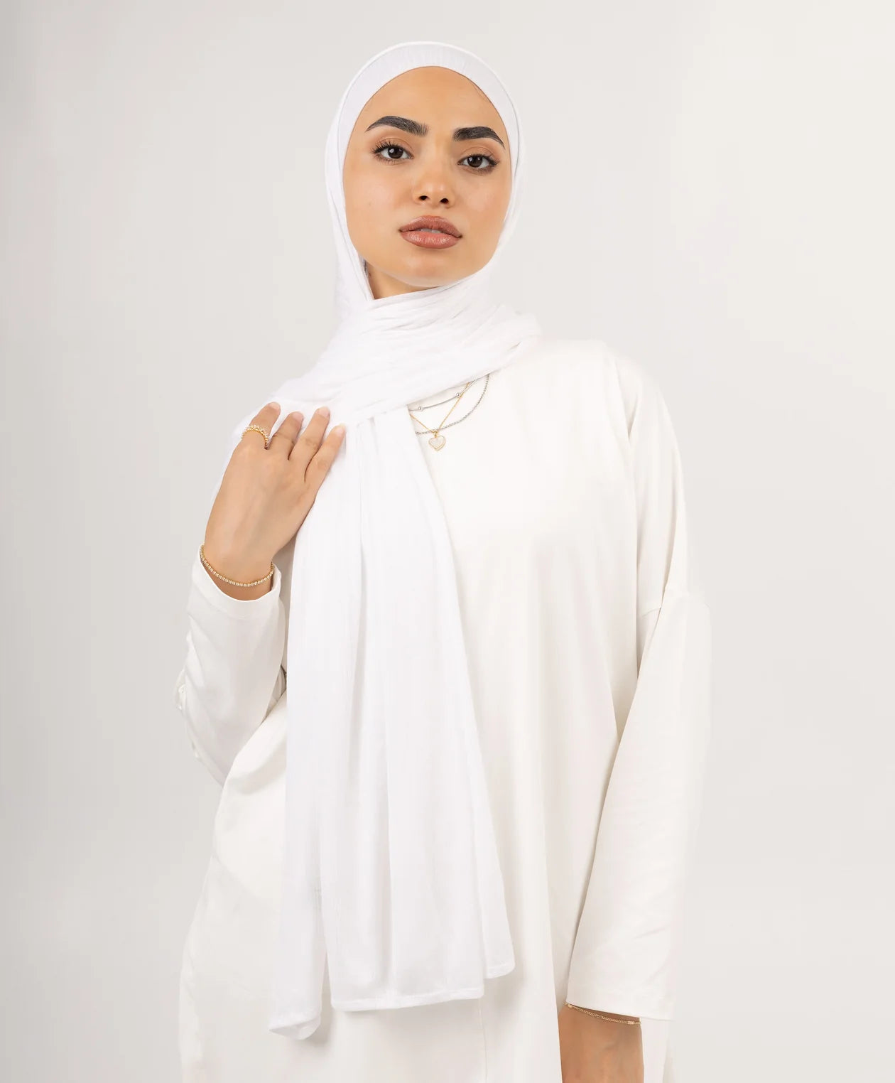 Kuwaiti Cotton-Lycra Hijab Set — Scarf & Bandana