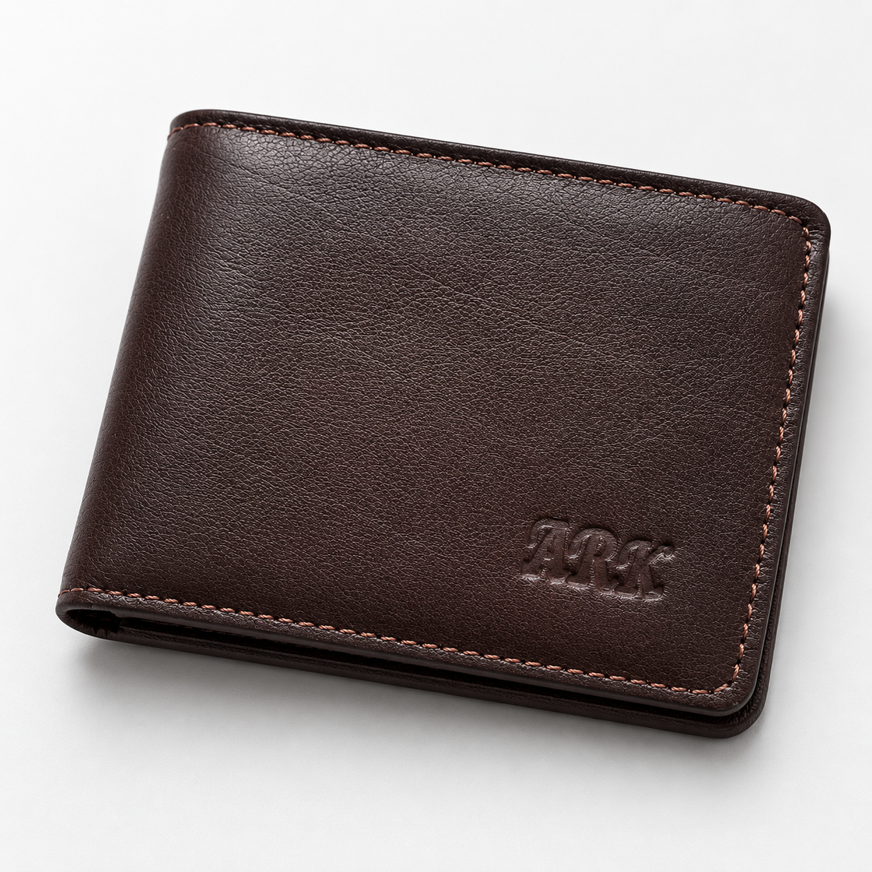 Men's Compact Genuine Leather Bifold Wallet — 9 Card Slots