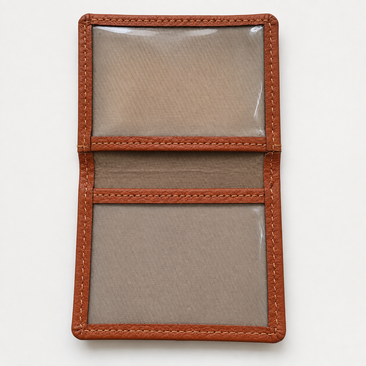 Men's Genuine Leather Bifold Wallet — 10 Card Slots & Removable ID Holder