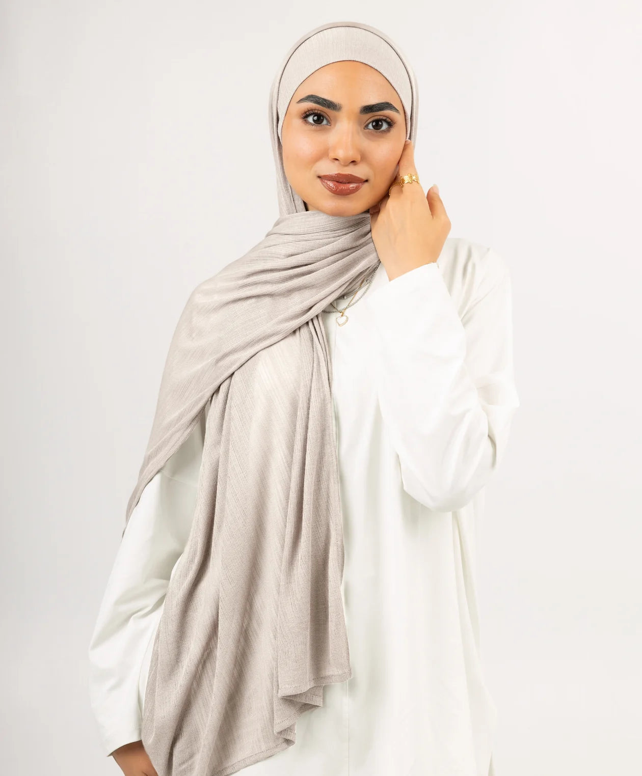 Kuwaiti Cotton-Lycra Hijab Set — Scarf & Bandana