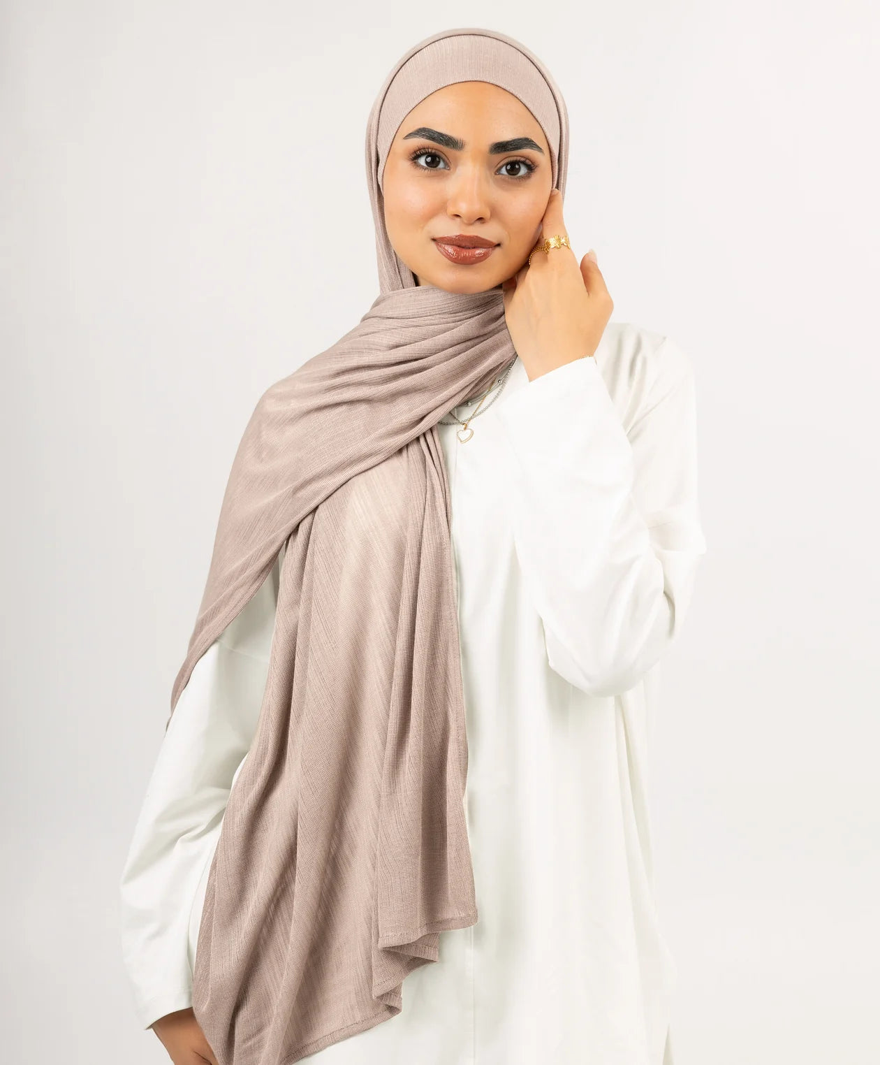 Kuwaiti Cotton-Lycra Hijab Set — Scarf & Bandana