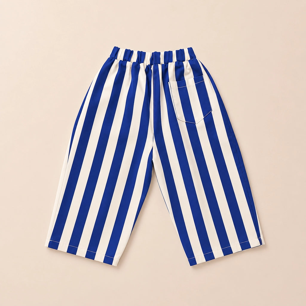 Straight pants blue stripes