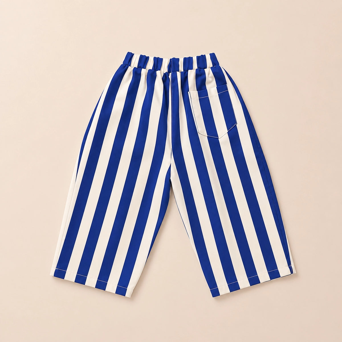 Straight pants blue stripes