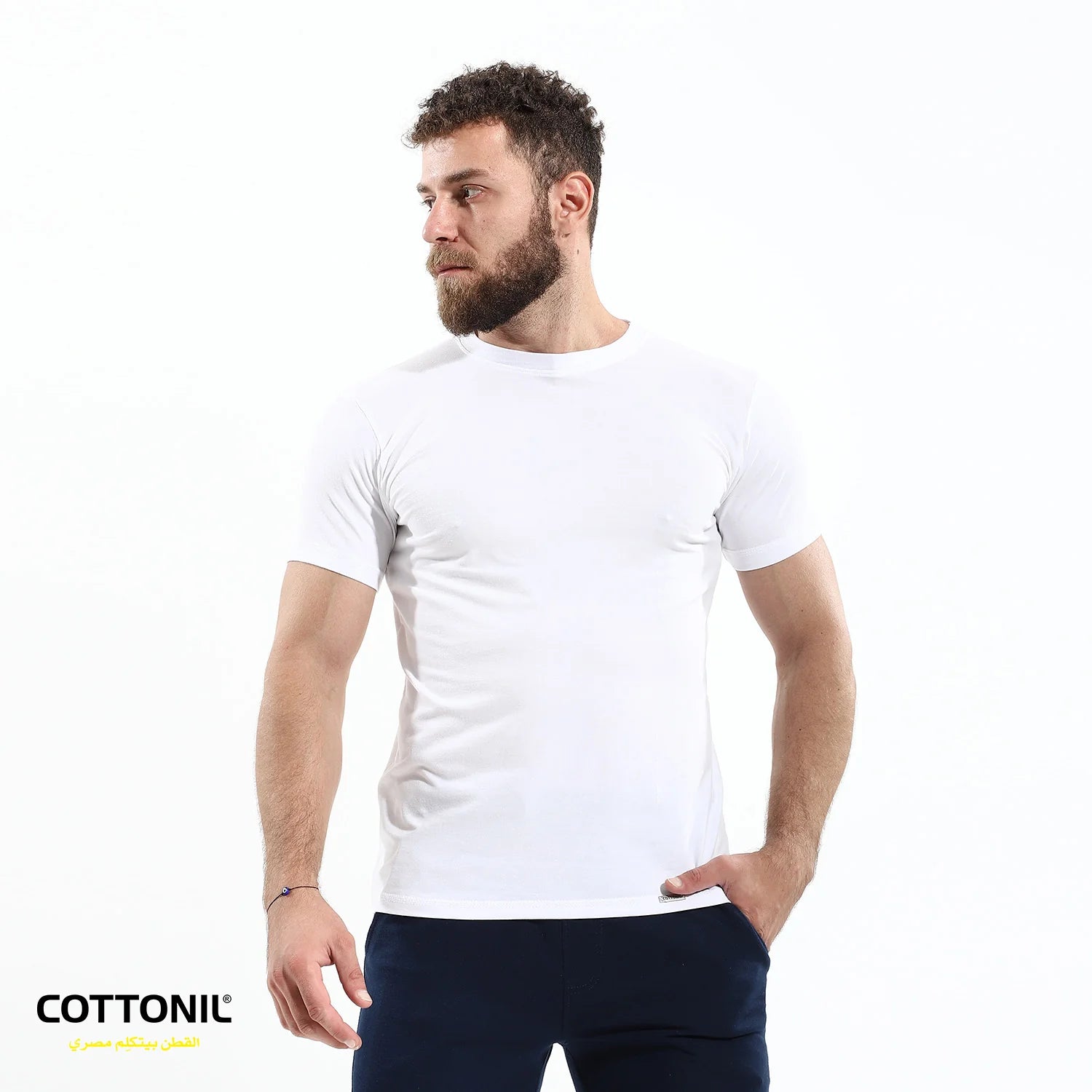 Men’s Cotton Stretch T-Shirt – White