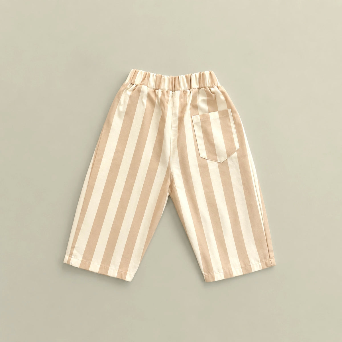 Straight pants beige stripes