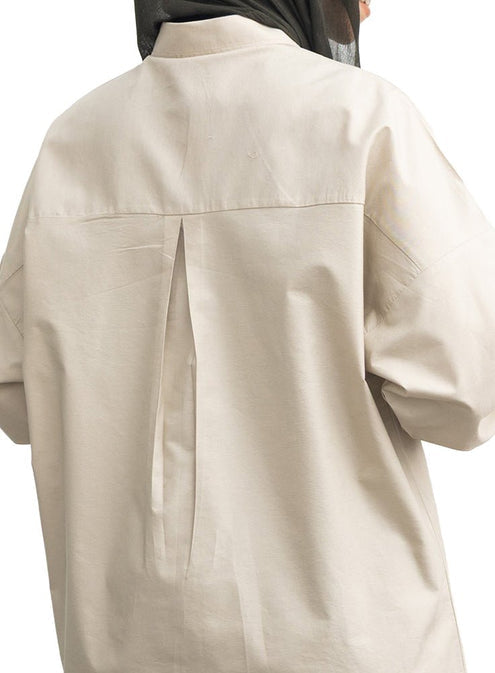 Latte Over Size Oxford Shirt