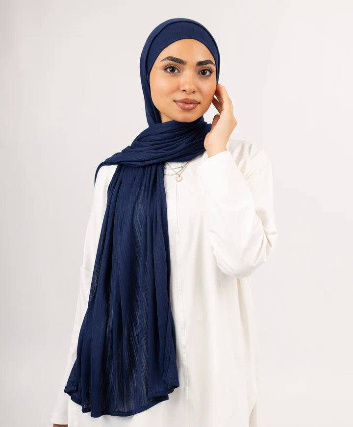 Kuwaiti Cotton-Lycra Hijab Set — Scarf & Bandana
